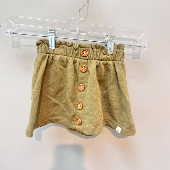 LuLu & Roo Olive Green‎ Gathered Waist skirt- Size 2 - Picture 1 of 4
